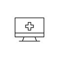 monitor medical icon. Element of medicine for mobile concept and web apps icon. Thin line icon for website design and development Royalty Free Stock Photo
