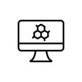 Monitor, molecule icon. Simple color vector elements of stinks icons for ui and ux, website or mobile application