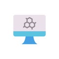 Monitor, molecule icon. Simple line, outline vector elements of stinks icons for ui and ux, website or mobile application