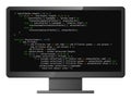 Monitor with program code on screen. Royalty Free Stock Photo