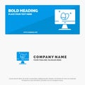 Monitor, Screen, Egg, Easter SOlid Icon Website Banner and Business Logo Template Royalty Free Stock Photo