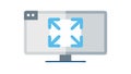 Monitor Screen Resize Adjust Display Settings Vector Icon, vector design Generative AI Royalty Free Stock Photo