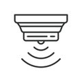 Monitor sensor, icon in line design. Monitor sensors, smart sensor, IoT sensor, data collection on white background Royalty Free Stock Photo
