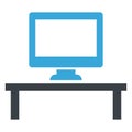 Monitor, table Vector icon which can easily modify Royalty Free Stock Photo