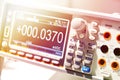 Monitor of universal voltmeter Royalty Free Stock Photo