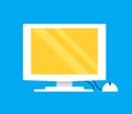 Monitor vector illustration symbol object. Flat icon style concept design Royalty Free Stock Photo