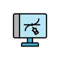 Monitor vector program icon. Simple color with outline vector elements of architecture icons for ui and ux, website or mobile Royalty Free Stock Photo
