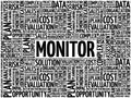 MONITOR word cloud collage