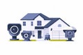 Monitored security concepts leverage hidden, creative protection measures with watchful cameras and automated alert systems for pr