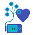 Daily monitoring of ECG. Holter for daily use. The device monitors the bleeding of the heart. And can prevent a heart attack