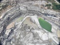 Bird's Eye View of Water Management Systems in a Large Mining Site Royalty Free Stock Photo