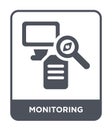 monitoring icon in trendy design style. monitoring icon isolated on white background. monitoring vector icon simple and modern