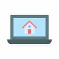 Monitoring icon vector image. Royalty Free Stock Photo