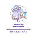 Monitoring performance concept icon