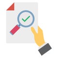 Monitoring report, personal development Color Vector icon which can easily modify or edit