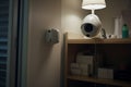Monitoring with Room Surveillance Camera. Generative By Ai