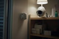 Monitoring with Room Surveillance Camera. Generative By Ai Royalty Free Stock Photo