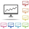 monitoring seo icon. Elements of Seo & Development in multi colored icons. Simple icon for websites, web design, mobile app, info Royalty Free Stock Photo