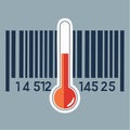 Monitoring Temperature with Product Barcode Royalty Free Stock Photo