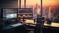monitors office setup