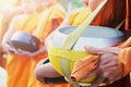 the monk alms round Royalty Free Stock Photo