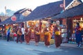 Monk alms round in Thailand, Buddhist nun Royalty Free Stock Photo