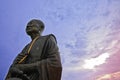 Monk buddha sculpture in prachupkerekhan, thailand