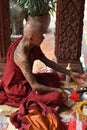 Monk. Buddhist temple