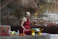 Monk. Buddhist temple