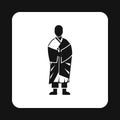 Monk icon, simple style
