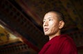 Monk in Kopan monastery Royalty Free Stock Photo