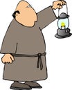 Monk with a lantern