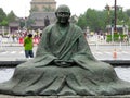 Monk meditation sculpture