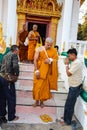 Monk ordained in Thai temple Royalty Free Stock Photo