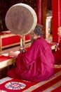 Monk praying at Lamayuru Monastery