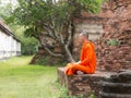 Monk at Putthaisawan temple in Thailand