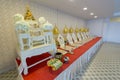 Monk seats for monk when making merit, chanting or praying or meditating in traditional buddhism ceremony,.