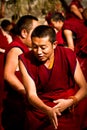 A monk of Sera Monastery Debating Monks Lhasa Tibet