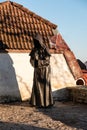 Monk statue in old town of Tallinn, Estonia, Europa Royalty Free Stock Photo
