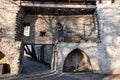 Monk statue in old town of Tallinn, Estonia, Europa Royalty Free Stock Photo