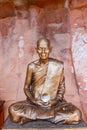 Monk statues at Wat Phu Tok, Bueng Kan, Thailand Royalty Free Stock Photo