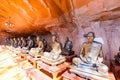 Monk statues at Wat Phu Tok, Bueng Kan, Thailand Royalty Free Stock Photo