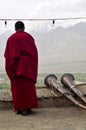 Monk at Thiksey monastery