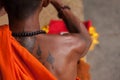 Monk with traditional tattoo
