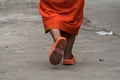 A monk in Wat Manorom in Luang Prabang Laos