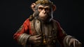 Renaissance Monkey A Zbrush Sculpture Of A Sentient Biped Troglodite Royalty Free Stock Photo