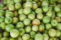 Monkey Apple fruit - Green jujubes on wooden box in the fruit market Asian Royalty Free Stock Photo