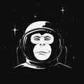 Monkey astronaut in space