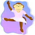 Monkey ballerina Royalty Free Stock Photo