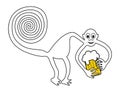 Monkey with beer and beer belly - paraphrase of the famous geoglyph of the Monkey from Nazca